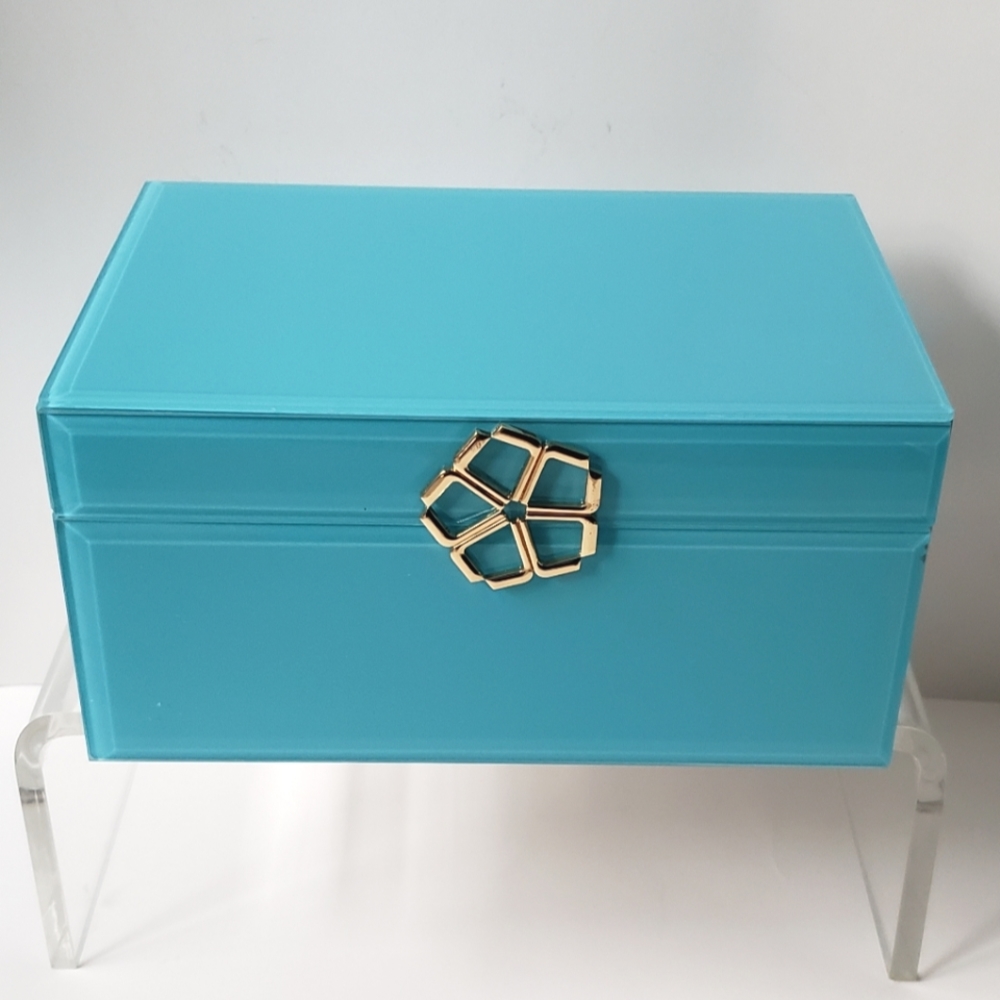 Trina Turk Aqua Accessory Jewelry Storage Box NWT